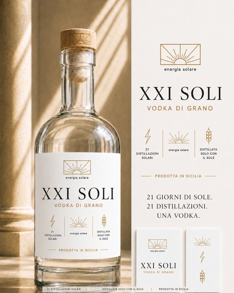 XXI SOLI GRANO — Vodka de blé sicilien